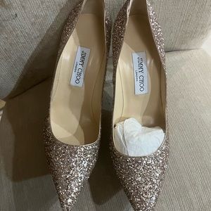 Jimmy Choo Romy85 glitter pumps